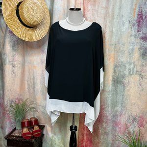 📌Yessica  Stylish Navy Style Top with Overlay